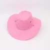Sombrero Vaquero Occidental Transfronterizo, Sombrero de Sol de Ala Ancha, Sombrero de Lana Jazz Retro Europeo y Americano, Sombrero Jazz Estilo Étnico de Xizang