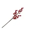 Simulación Cruzada Fruta Roja Fruta de la Fortuna Rama Larga Bayas de Acebo Decoración Navideña Rama Cortable Flexible Adorno para el Hogar Venta al por Mayor