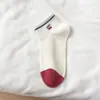 Calcetines cortos de primavera y verano con lindos estampados de gatos de dibujos animados y cerezas, estilo japonés, suaves y casuales, calcetines versátiles para mujer de Zhuji