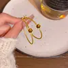 Maillard Love Star Piedra Ojo de Tigre Aros Grandes Pendientes para Mujer Otoño e Invierno Estilo Retro Pendientes Únicos Exagerados