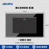 Tomada de Parede Universal Padrão Americano com Painel de Vidro Temperado Preto, Plugue de Carregamento Rápido Tipo-C para Uso Doméstico, Disponível para Dropshipping
