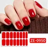 Fábrica Zhengxiang Personalizado Oem Cor Pura Simples 16 Películas para Esmalte Adesivos de Unha Estilo Europeu e Americano Exportação Adesivos de Nail Art Odm