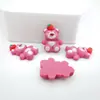Novos Acessórios de Joias de Resina Urso Morango Rosquinha para DIY Capa de Celular Acessórios de Cabelo Sapatos Material de Cola de Creme