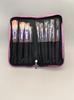 Kit de 10 pincéis de maquiagem transfronteiriço, cabo de cristal com lantejoulas, pincel de fibra para rosto e olhos, ferramentas de beleza coloridas