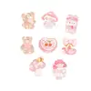 Accesorios de resina transparentes de chica de la jungla de dibujos animados Pegamento de crema DIY Imanes para refrigerador Accesorios para el cabello Llavero de zueco Parches