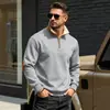 Sudadera Europea y Americana Transfronteriza Temu Amazon Nueva Talla Europea Sudadera de Retazos Retro Bordada con Media Cremallera Sudadera de Manga Larga para Hombre