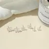 Pendientes Exquisitos de Plata S925 con Aguja Diseño Original Nicho Lujo Accesible Accesorios de Regalo con Lazo para Mejores Amigas