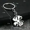 Chaveiro de liga metálica transfronteiriço de trevo de quatro folhas GOODLUCK vintage, chaveiro de trevo de quatro folhas da sorte para mochila e carro