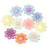 Miçangas de Flor de Acrílico para Tiara, Miçangas de Flor Transparente com Revestimento Colorido de Cinco Pétalas, Pétalas, Acessórios de Cabelo DIY, Fornecimento Exclusivo Transfronteiriço