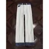 Jeans acampanados para hombre de comercio exterior transfronterizo para primavera y otoño, estilo de alta costura americana, geniales y elegantes, corte limpio, patchwork, pantalones rectos adelgazantes