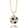 Moda Guasón Alto Sentido Creativo Diamante Fútbol Aleación Collar Caliente Hip Hop Hiphop Moda Joyería Accesorios