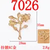 Accesorios de Aleación Estilo Antiguo Colgante Ramas Hojas Flores Colgante Doble Colgante Accesorios para el Cabello Hechos a Mano Pasador Accesorios DIY