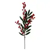 Arranjo de Flores Artificiais com Folhas de Azevinho e Frutas Vermelhas para Sala de Estar, Flores Secas, Flores Artificiais, Frutas, Flores de Ano Novo, Enfeites de Flores Decorativos
