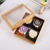 Caja Crujiente de Pastel de Luna 4-granos Transparente Caja de Embalaje para Crujiente de Huevo Xue Mei Niang Caja Pequeña para Repostería Occidental Caja de Embalaje para Hornear