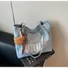 Bolso Grande de Mezclilla Transfronterizo para Mujer, Versátil Otoño e Invierno 2026 Nuevo Bolso de Hombro Casual, Bolso Tote Texturizado para el Trabajo