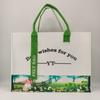 Bolsa de Feltro Quente para Internet Estilo Pintura a Óleo Grande Capacidade Bolsa de Mão de Feltro Bolsa Tote Nova Moda Feminina
