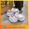 Tamancos de Boneca Desenho Animado Fofo para Mulheres 2025 Primavera/Verão Novo Estilo Moda Petite Outdoor Dupla Utilização Plataforma Chinelos de Solado Grosso