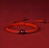 Pulsera de Cuerda Roja de Cinabrio Natural Púrpura Arena Dorada Regalo Tobillera para Mujer Cuerda de Mano Año de Vida Esta Vida Pulsera Tejida Hecha a Mano para Bebé