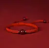 Joyería de Cinabrio Estilo Étnico para Pareja Regalo Pulsera de Cuerda Roja Tejida Hebilla de la Paz Mineral en Bruto Pulsera de Arena Dorada Púrpura Estilo Tendencia Nacional