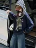Conjunto de otoño para niña 2026 nuevo estilo: elegante chal, sudadera con capucha y pantalones casuales de pierna ancha, un conjunto de dos piezas para niñas mayores