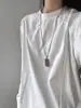 Camiseta de Manga Larga con Escote Pequeño Estilo Americano para Hombres y Mujeres, Nueva Sudadera Resistente de Hombro Normal para Primavera y Otoño, Camiseta Base Deportiva de Color Sólido