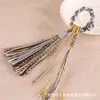 Hebilla de Anillo Estilo Xizang Hecha a Mano con Hilo de Algodón Retorcido a Mano, Borlas de Colores, Llavero de Estilo Étnico, Colgante para Bolso