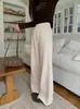 Pantalones de felpa para mujer para salir, pantalones de invierno gruesos de pierna ancha, de cintura alta, buena caída, pantalones deportivos de pierna recta, holgados, cálidos, de largo hasta el suelo, pantalones casuales