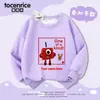 Roupa Estilo Blocos de Montar Digital para Meninos e Meninas, Nova Coleção Primavera, Outono e Inverno 2025, Moletom Infantil Estiloso com Fleece, Blusa Versátil da Moda