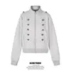 Chaqueta casual tipo americano de corte limpio con cuello alto y cierre de cremallera, nuevo de otoño 2026, cárdigan sudadera suelto versátil vintage