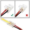 Conector sem Solda para Fita de LED Cob 8mm Conector de Fita de Luz Mini Fivela de Cristal Transparente Sem Sombreamento