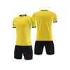 Conjunto de Uniforme de Futebol de Manga Curta, Uniforme Liso de Competição e Treinamento para Equipe, Mesmo Estilo para Adultos e Crianças, Camisa de Futebol Respirável, Personalizável