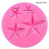 Molde de Silicona Líquida para Hornear Fondant Pastel Estrella de Cinco Puntas 3 Estrellas Molde de Silicona Hecho a Mano DIY Decoración para Hornear