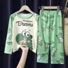 Pijamas infantis do Sudeste Asiático Primavera e Outono manga comprida fino meninos e meninas Crianças médias e grandes verão ar condicionado roupa de casa atacado