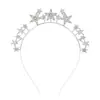 Tiara de Cabeça Estrela de Strass Europeia de Alta Qualidade Aro para Cabeça Festa Princesa Liga de Estilo Adorno de Casamento