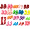 Sapatos de Boneca 30cm Trocador Sandálias Acessórios para Boneca Barbie Sapatos de Cristal Salto Alto Sapatos Baixos Botas