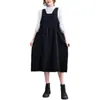 Toma Real de Vestido Casual con Tirantes Otoño 2025 Falda Larga de Pana Retro Moda Popular Holgado Talla Grande