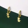 Pendientes de estrella de moda estilo coreano transfronterizos para mujer, con un diseño de estrella de cinco puntas y borla, que ofrecen un look único y sofisticado