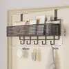 Estante de almacenamiento con gancho para colgar en la puerta, estante colgante sin taladro, estante de almacenamiento multicapa, cesta colgante de almacenamiento de bolsas para montaje en pared