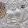 Liquidación 881 rayas rey cuello en V espalda descubierta push up almohadilla extraíble en el pecho sin aro metálico prenda exterior chaleco corto básico