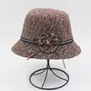 Chapéu de Copa Feminino nova moda tudo-combinando outono e inverno chapéu para meia-idade e idosos rosto grande afinador mãe avó chapéu balde chapéu velho