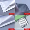 Bolsa de Papel de Aluminio, Bolsa Plana de Aluminio Puro, Resistente a Altas Temperaturas, Apta para Cocinar al Vapor, Congelable, Comprimida, Bolsa para Envasado al Vacío de Alimentos, Tamaño Grande para Conservación