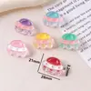 Óleo acrílico transparente pingando contas smiley pequena flor de cinco pontas estrela de pêssego coração buraco reto contas soltas DIY pulseira acessórios para o cabelo