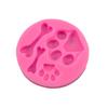 Molde de Silicone DIY Pata de Cachorro Osso Bolo Ferramenta de Assar Biscoito Chocolate Fondant Gesso Cola