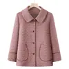 Ropa para Mujer de Mediana Edad y Abuelas Mayores Chaqueta Estilo Nuevo Primavera y Otoño Ropa para Personas Mayores de los 60s 70s Talla Grande Top con Solapa de Longitud Media