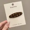 Pinza para el Cabello Melaleuca Otoño e Invierno para Mujer Lazo Estampado Leopardo Exquisita Pinza BB Accesorios para el Cabello Nuevo Estilo 2026 Pinza de Pato de Punto Versátil