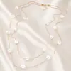 Directo de Fábrica Collar Europeo y Americano Cadena de Suéter Dorada Japonesa y Coreana Moda Perla Exagerada Multicapa Collar Largo Joyería