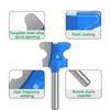 Cortador de Uñas de Dos Curvas de 6.35mm Cortador de Cajones y Puertas de Gabinete Cortador Ranurador Fresa para Carpintería Cabezal de Corte de Máquina de Fresado Acero de Tungsteno Fresadora
