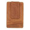 Venta al por mayor de fábrica personalizado Amazon nuevo rfid retro cuero de caballo aleación de aluminio push lateral tarjetero billetera