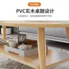 Mesa pequeña de doble capa de moda para sala de estar en casa, mesa de centro pequeña moderna para apartamentos de alquiler, mesa auxiliar para sofá para apartamentos pequeños