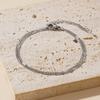 Joyería Explosiva Transfronteriza Minimalista Versátil Cadena Lateral Pulsera de Doble Capa Femenina Estilo Fresco Estudiantil Estilo Frío Pulsera
